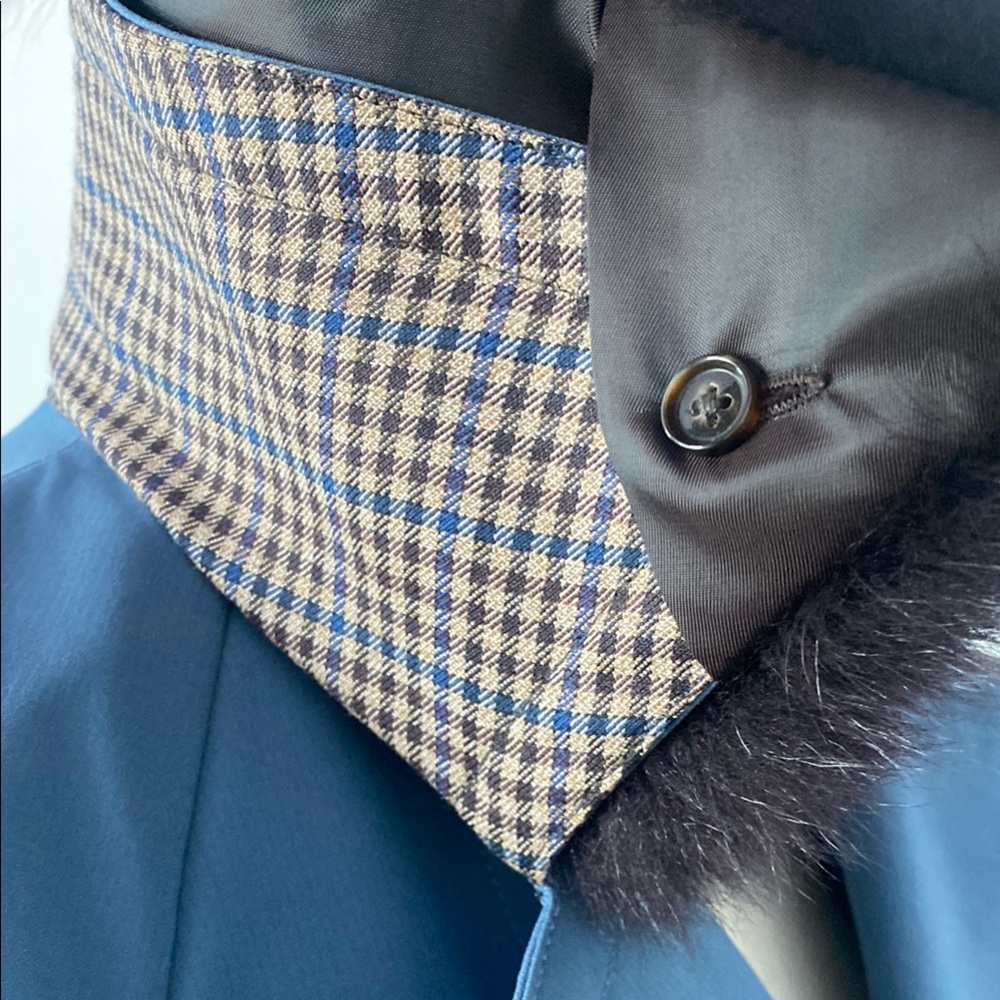 Massimo Dutti Trench Coat with Faux Fur Collar - Picture 7 of 14